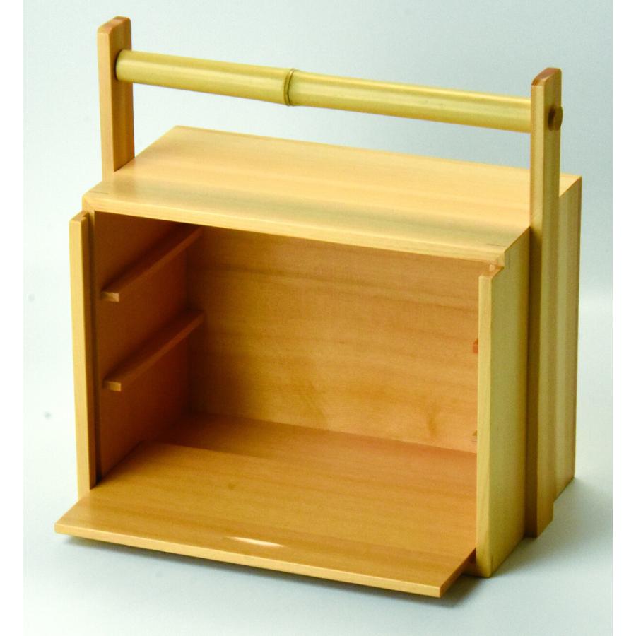 日本製おかもち 弁当箱 出前箱 デリバリー 宅配 天然木製 ヒノキ 桧 檜