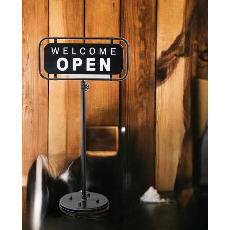 看板 インダストリアル OPEN CLOSED 開店 閉店 オープン クローズ 案内
