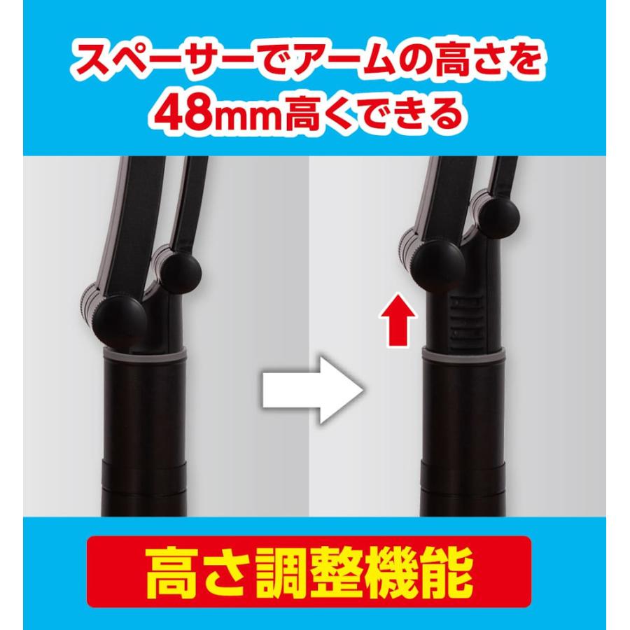 テレホンスタンド ハイタイプ 電話台 クランプ式 伸縮式