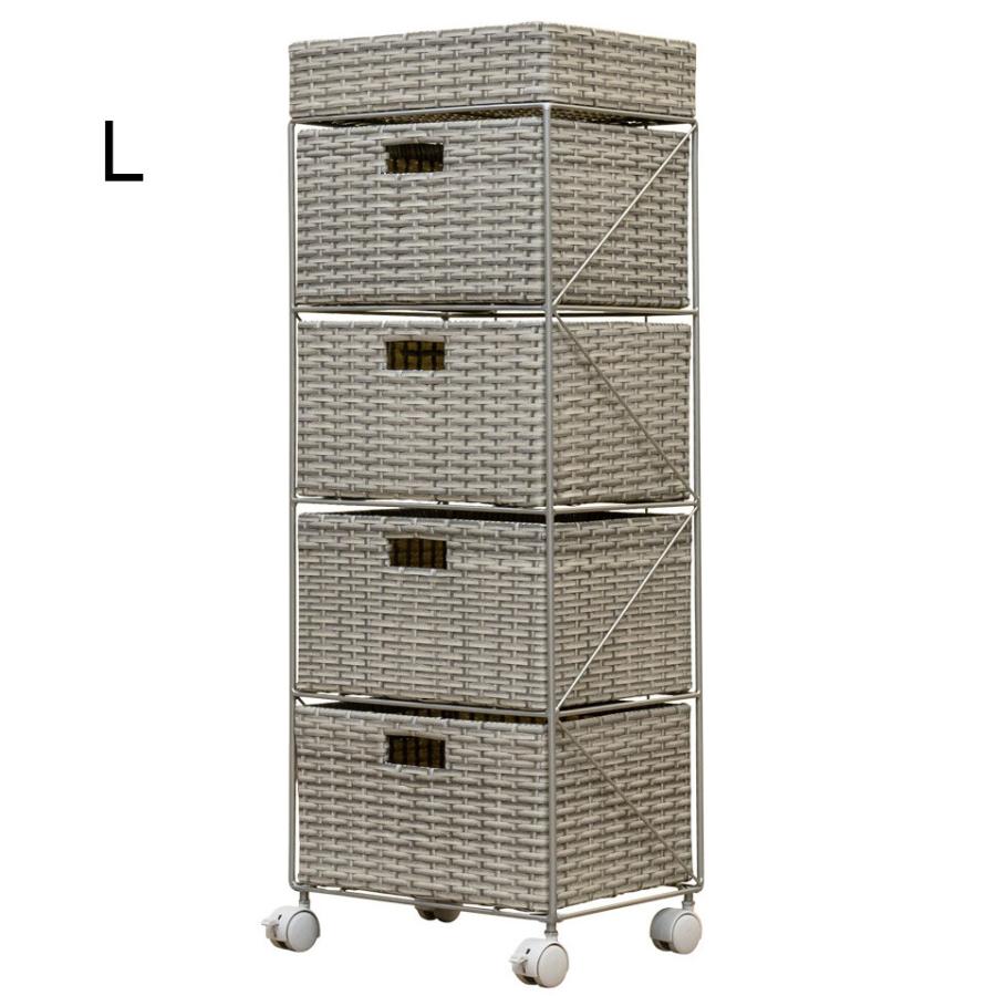 人工ラタン 人工籐製 ラック 引き出し チェスト ランドリー