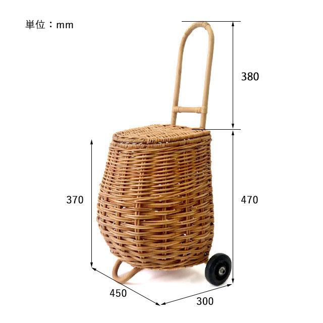 ラタン 籐 ショッピングカート バスケット 容量約12リットル ラタン 籐 ショッピングカート バスケット 容量約12リットル