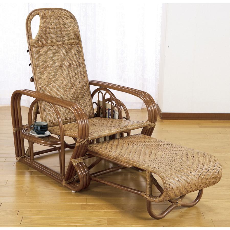 出色 籐 ラタン rattan 寝椅子 シェーズロング 世界の人気ブランド リクライニング フットレスト付き 民芸和家具 チェア 折りたたみ式 アジアン