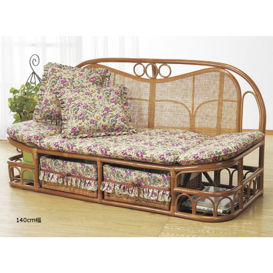 籐 ラタン ハイバック カウチソファ sofa ソファー 3人掛け 2人掛け