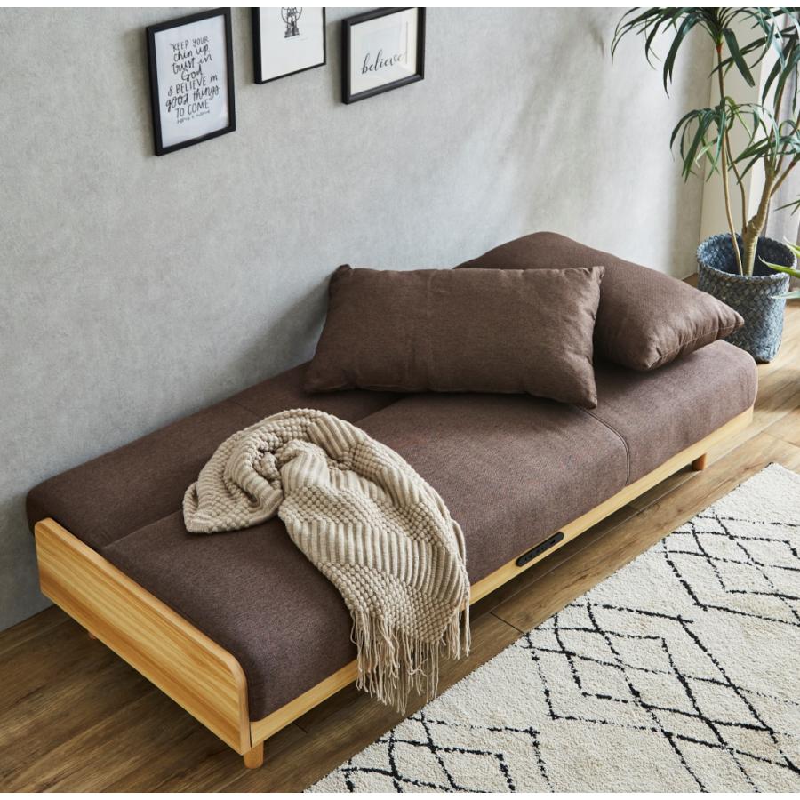 ソファベッド sofa bed リクライニング機能付き 3段階 シングルベッド