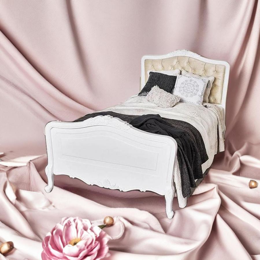 新品】アンティーク風 ロココ調 セミダブル ベッドフレーム 猫脚