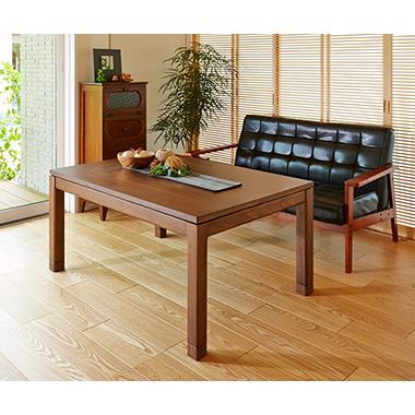 ダイニングコタツこたつデスクハイタイプ120x80x高64 69cm 継脚タイプ