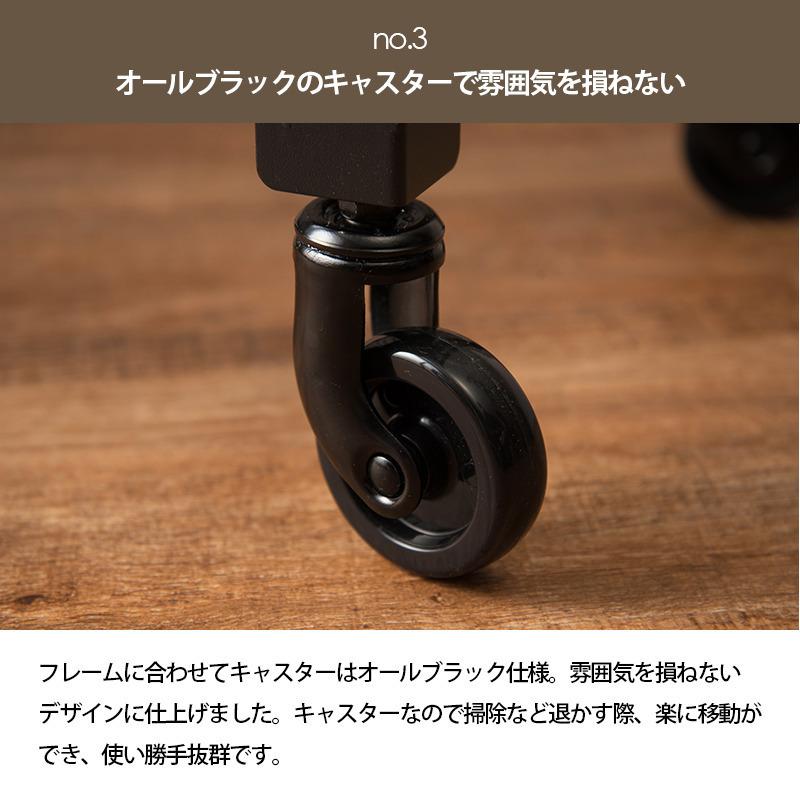 ヴィンテージスタイルインダストリアルセンターテーブルキャスター付き