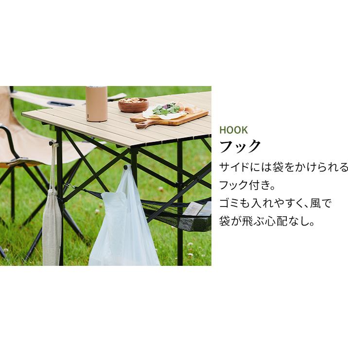 【二つ折り】折り畳みテーブル キャンプテーブル 折りたたみテーブル ポータブル 持ち運び可能 高さ2段階伸縮式