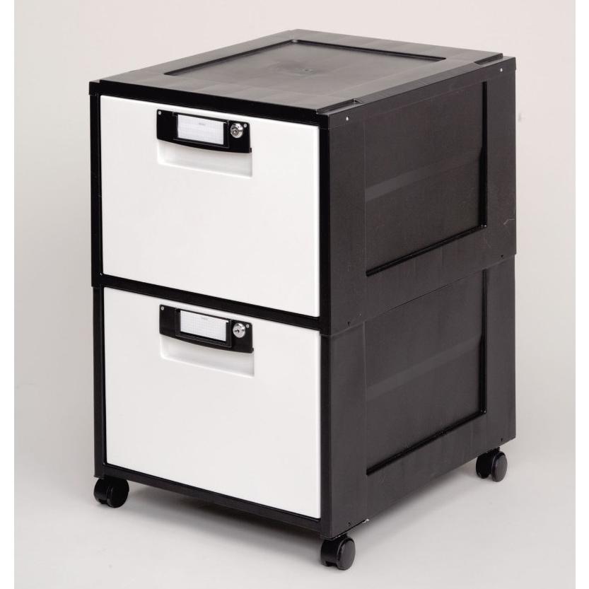 ロッカー 金庫 軽い 2段 カギ付きチェスト 貴重品保管 セイフティ