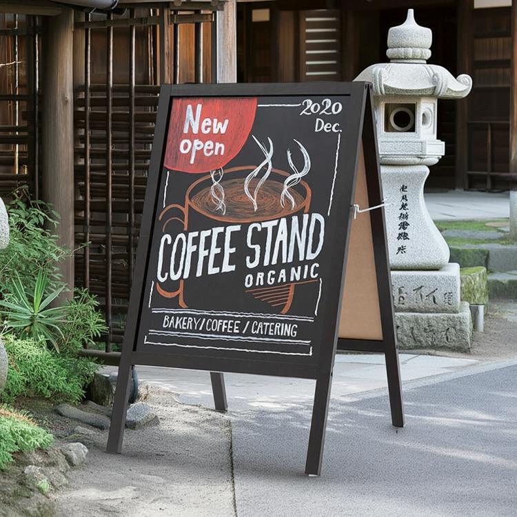 立て看板 標識 案内板 掲示板 黒板 メニューボード スタンド看板 木製