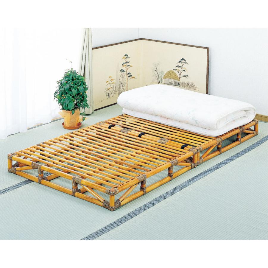 籐 ラタンスノコベッド シングルサイズ アジアンテイス　床3分割タイプ 籐 ラタンスノコベッド シングルサイズ アジアンテイス 床3分割タイプ