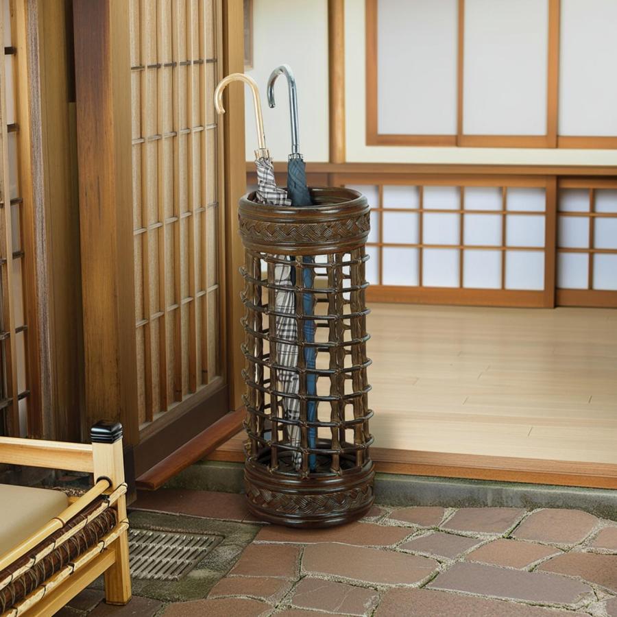 籐 ラタン 傘立て アンブレラスタンド アジアン ハワイアン調