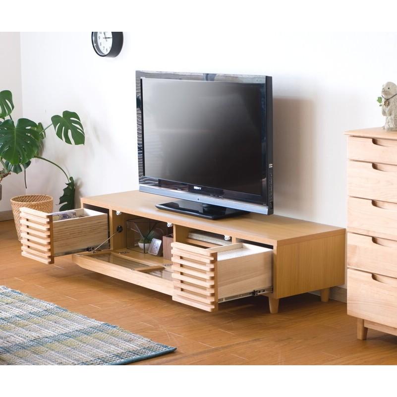 【国内即発送】 天然木無垢材使用自然系オイル塗装テレビボード153cm幅 テレビ台、ローボード