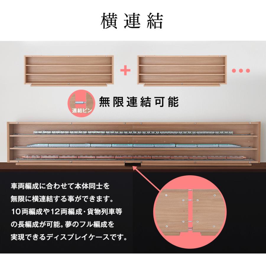 コレクションケース ワイド 鉄道模型 ディスプレイ ショーケース アクリル扉 Nゲージ HOゲージ 対応 展示什器 日本製_9