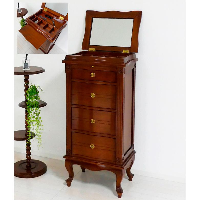 アンティーク調ドレッサー付きチェスト