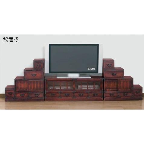民芸和家具 階段タンス左下がり 和箪笥 和風家具 チェスト 飾り棚