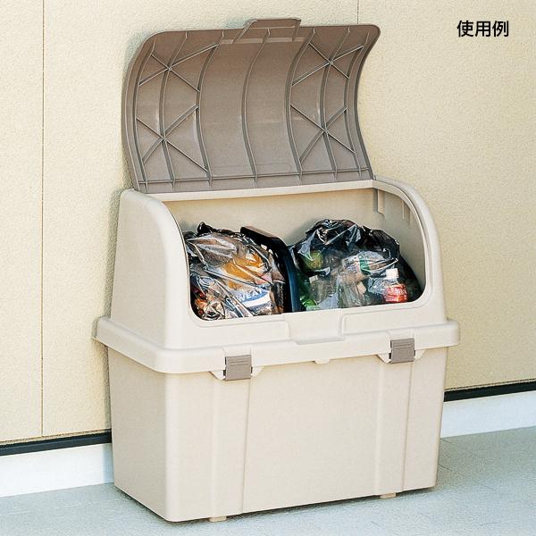 業務用フタ付き大型分別ダストボックス ゴミ箱 ごみ箱 45Lポリ袋4個入る大容量タイプ 仕切り付き kkkez