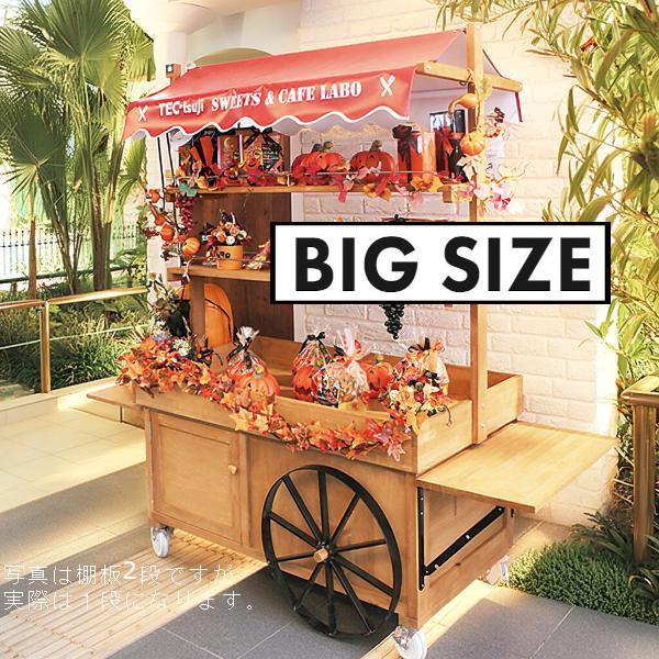 屋台 大型サイズ テント屋根付き 商品ショーケース 陳列 販売台 車輪付