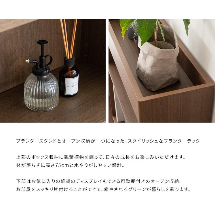 木製 ロータイプ 間仕切り 収納ラック付き プランター 木製 ロータイプ 間仕切り 収納ラック付き プランター