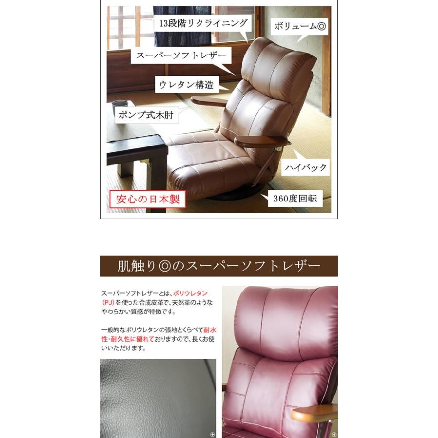 スーパーソフトレザー仕様国産座椅子_2