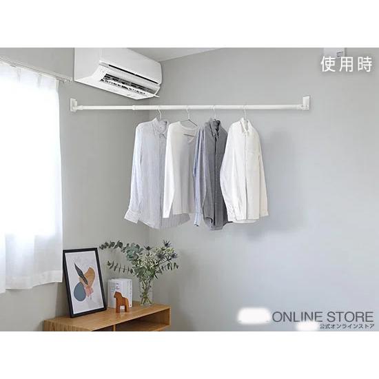 室内干し、クローゼット風、突っ張り棒 突っ張らない つっぱり棒 室内物干し ハンガーラック クローゼット
