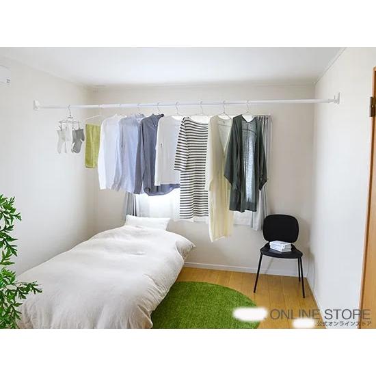 室内干し、クローゼット風、突っ張り棒 突っ張らない つっぱり棒 室内物干し ハンガーラック クローゼット