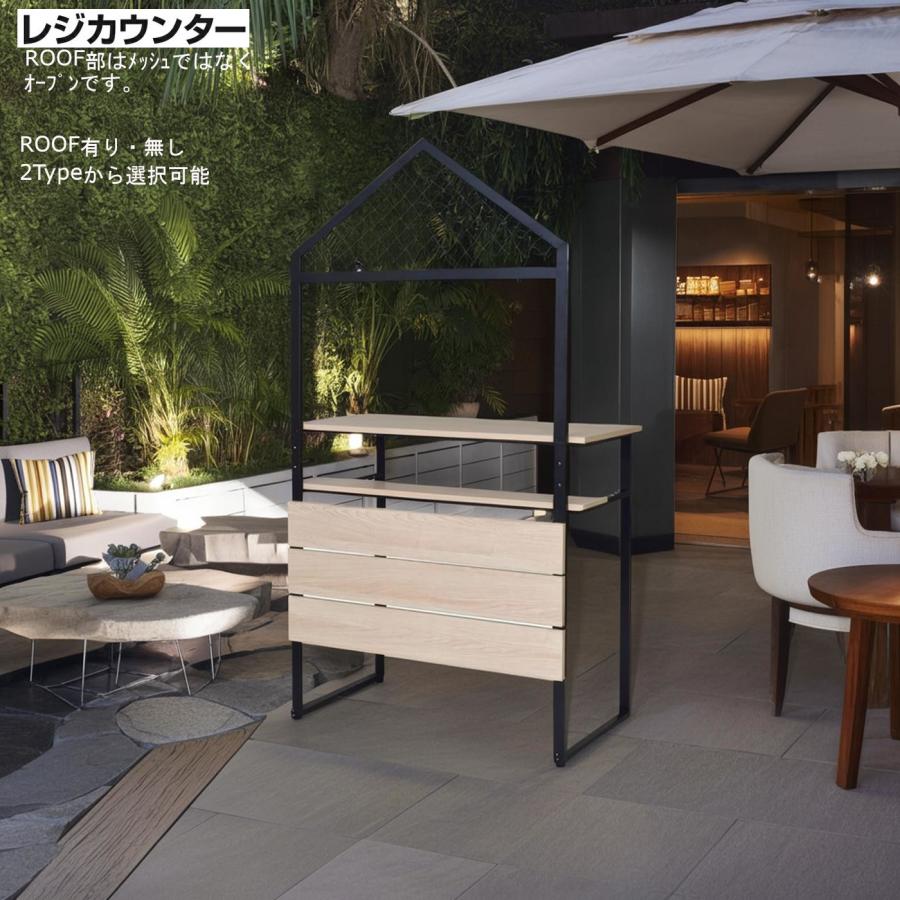手作り　 レジカウンター　2段オープンシェルフ　マルシェ　イベント　出店 工具なしでラクラク！組み立て式でマルシェやイベントの出店に便利