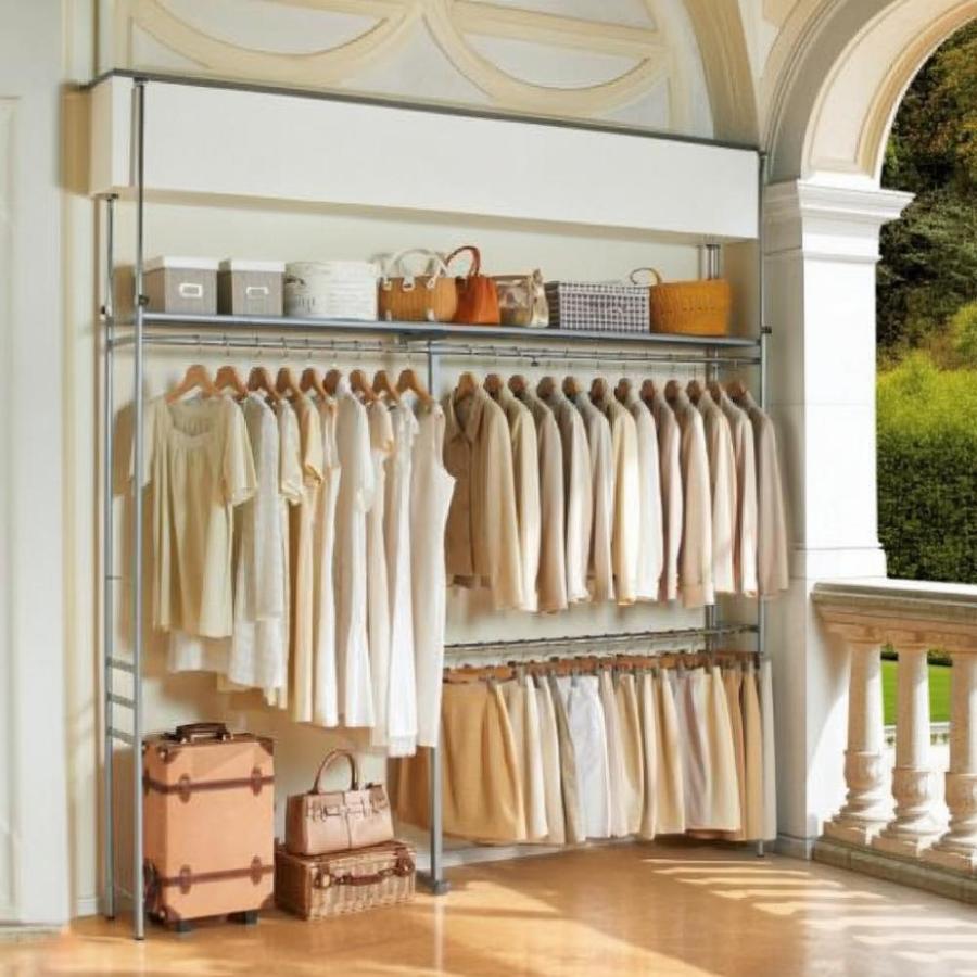 ウォークインクローゼットつっぱり式 突っ張りラック ハンガーラック