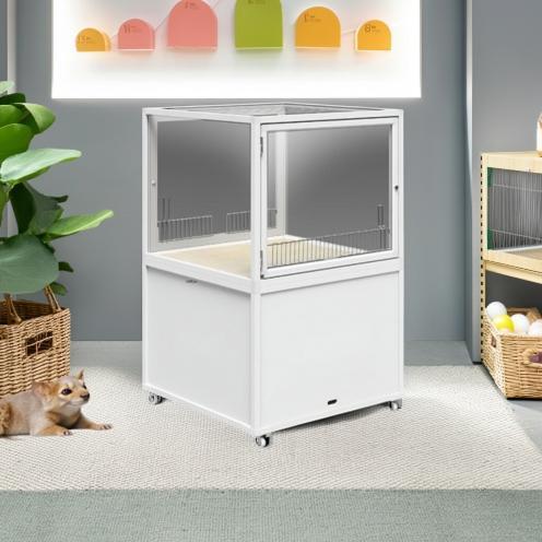猫用 ガラス製 ショーケース キャットタワーも入ります。　　　　 キャットタワーセット販売】MYZOO-Loop Tower スパイラルキャットタワー