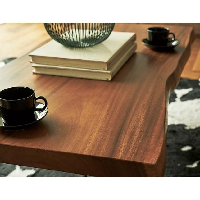 一枚板風 天然木 モンキーポッド 無垢材 センターテーブル リビングテーブル ローテーブル ロータイプダイニングテーブル 座卓