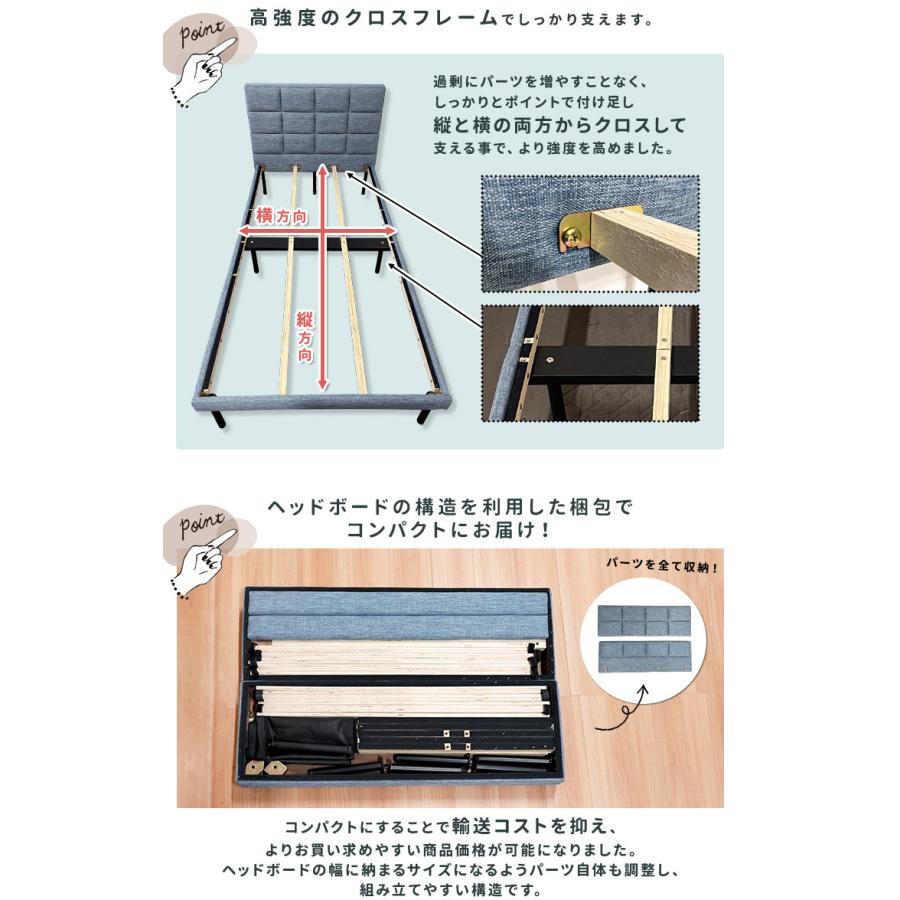 おしゃれ ベッド BED コンパクトに分解可能 引越に便利 フレーム