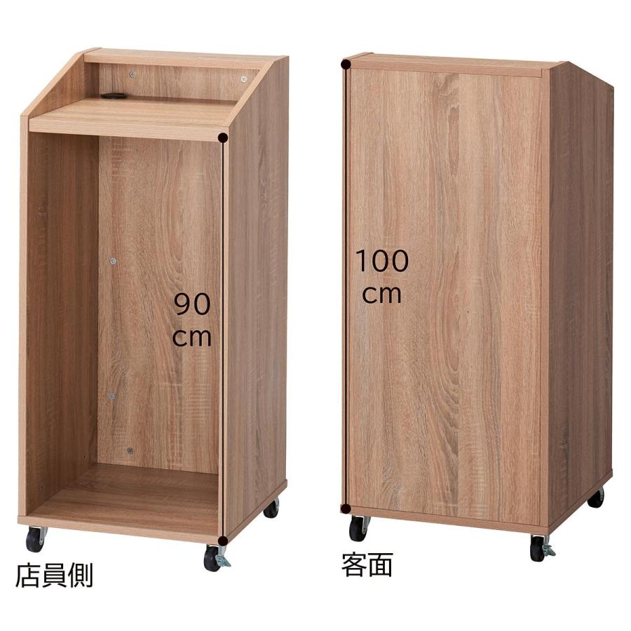 カウンターテーブル キャスター付き レジ台 レジカウンター テーブル キャスター付き 受け付け 受付 記帳台