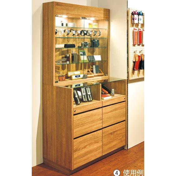 コレクションケース 照明付き キャビネット サイドボード ガラスショー