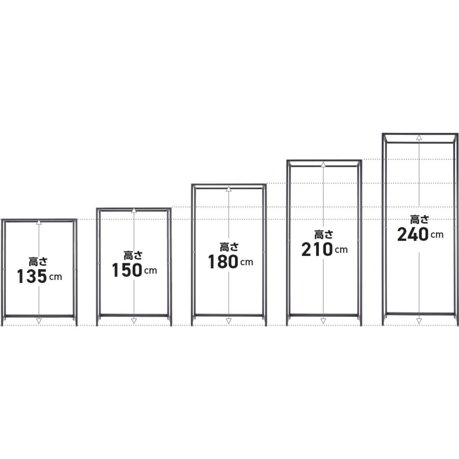 サイズオーダー 5size 高最大240cm フリー ディスプレイ オープン