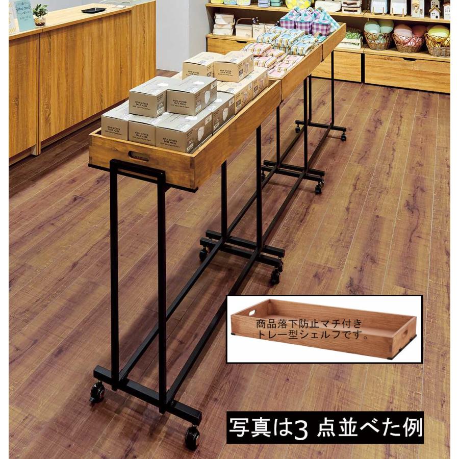 ショーケース キャスター付き マルシェワゴン キッチンワゴン ボトル