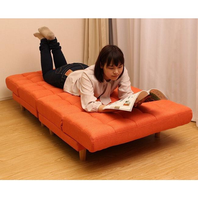 ベット&ソファ SOFABED ソファベッド 分割式 一人掛けソファ2点セット ベッドとしても