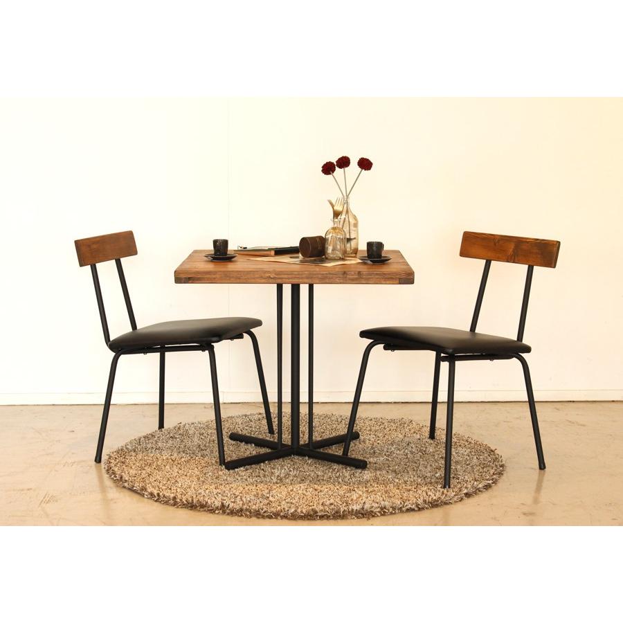 天然木無垢オイル塗装 カフェテーブル - ダイニングテーブル 