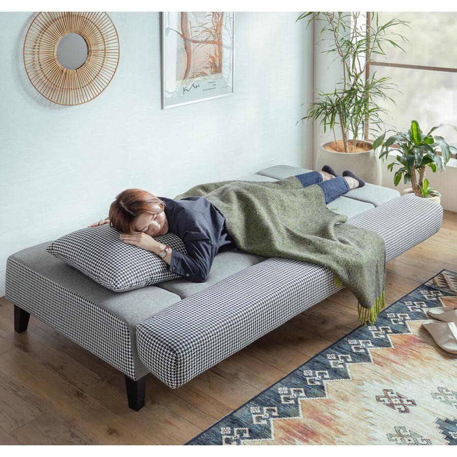 1秒でベッドになる ソファベッド おしゃれ ワイド ソファー ベッド