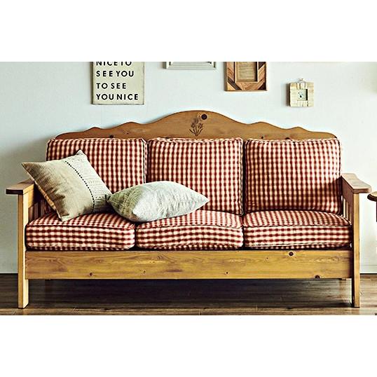 SOFA ソファー カントリー テイスト 天然木製 パイン材仕様 無垢材