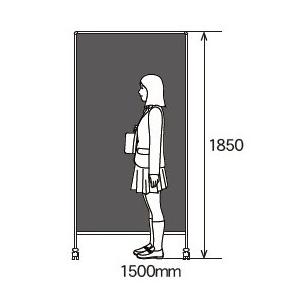 超大型 ホワイトボード ブラックボード パーティション 両面 間仕切り キャスター付き メニューボードや掲示板 プレゼンテーションにも可 ウイルス対策 日本製｜himalaya