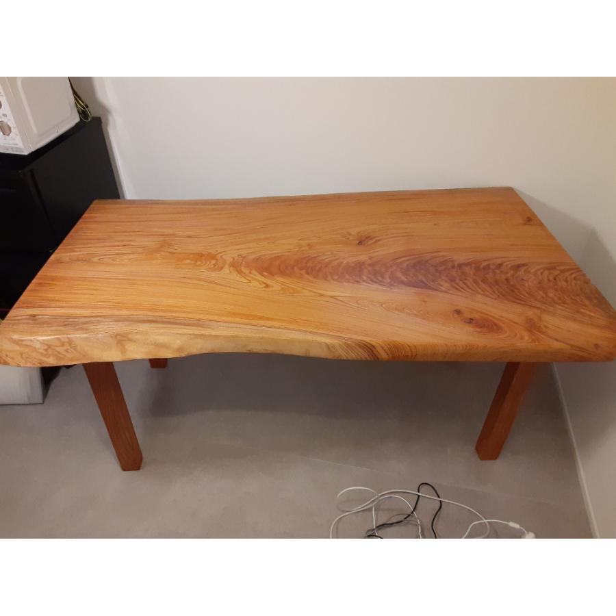 本物 1枚板 天然木 無垢 1枚もの 天板 脚 ダイニングテーブル 書斎机 