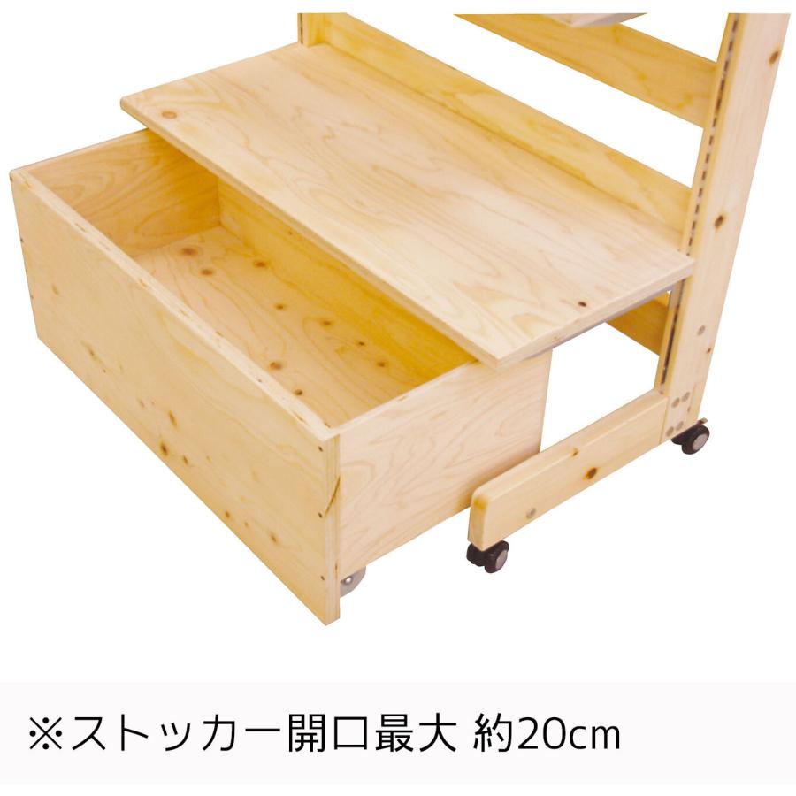 木製陳列棚 ゴンドラ 什器 シェルフ 引出し付き ② ゴンドラ 什器 キャスター付き 島 日本製 木製 ひのき ヒノキ 桧 陳列
