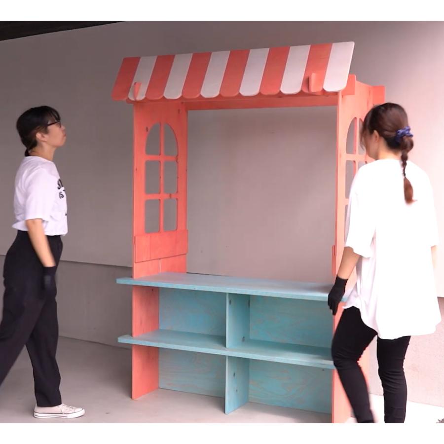 インベント 屋台 対面販売 マルシェ 出店 レジ台 看板 受付 木製