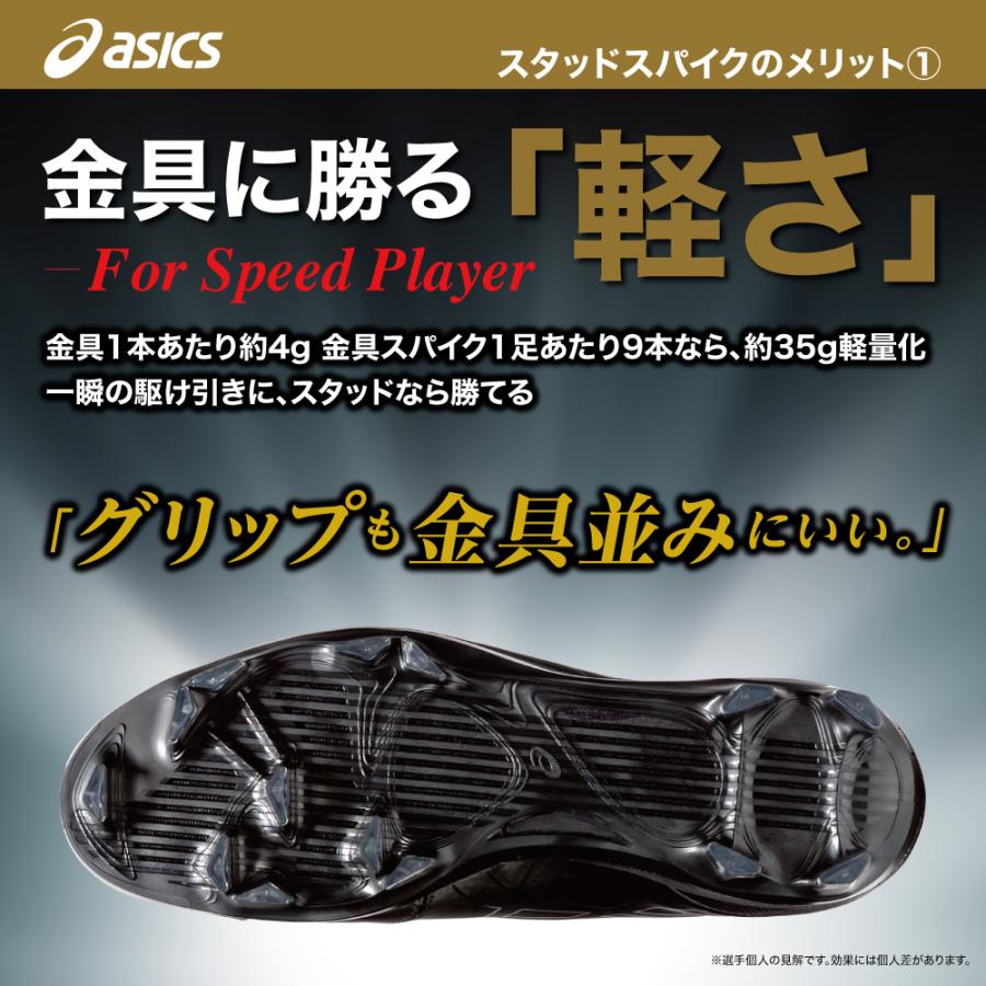 ASICS（アシックス） 野球 スパイク スタッド GS MA-S 軽量 ゴールド