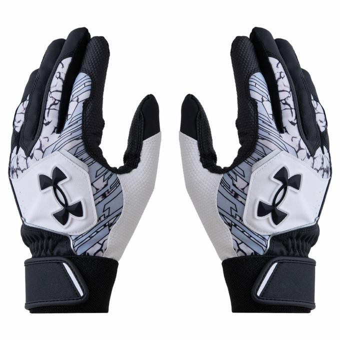 【メール便送料無料】アンダーアーマー 野球 バッティンググローブ 両手用 メンズ UA CLEAN UP BATTING GLOVES 6001310-002 UNDER ARMOUR | UNDER ARMOUR