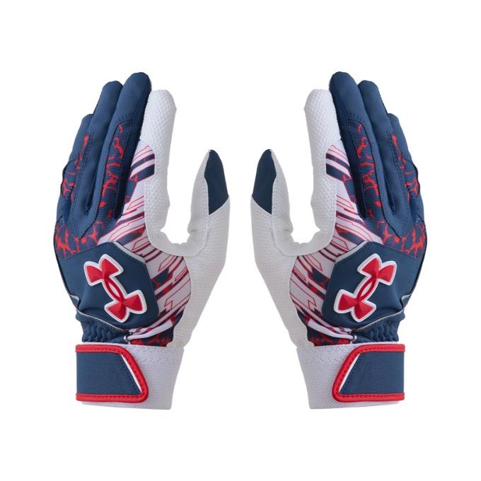 【メール便送料無料】アンダーアーマー 野球 バッティンググローブ 両手用 メンズ UA CLEAN UP BATTING GLOVES 6001310-410 UNDER ARMOUR | UNDER ARMOUR