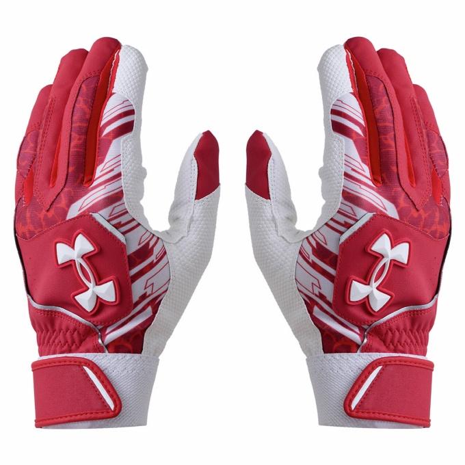 【メール便送料無料】アンダーアーマー 野球 バッティンググローブ 両手用 メンズ UA CLEAN UP BATTING GLOVES 6001310-600 UNDER ARMOUR | UNDER ARMOUR