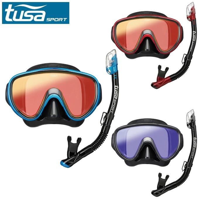 数量限定 沖縄県海水用品 ツサスポーツ Tusa Sport シュノーケリングセット メンズ レディース ミラー Uc1625mqb 人気特価激安 Www Jolimmo Ch
