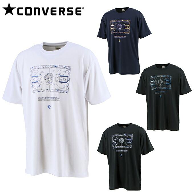 コンバース CONVERSE バスケットボールウェア 半袖シャツ 人気商品 CB221369 メンズ プリントTシャツ 2022