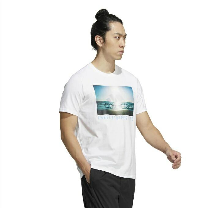 アディダス Tシャツ 半袖 メンズ オーシャンフォト 半袖Tシャツ HN0401 E4721 adidas｜himaraya-okinawa｜03